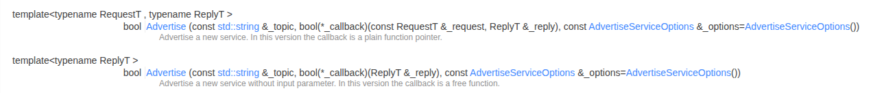 gz advertise service